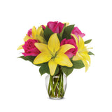 Pink Rose and Lilly Liaison