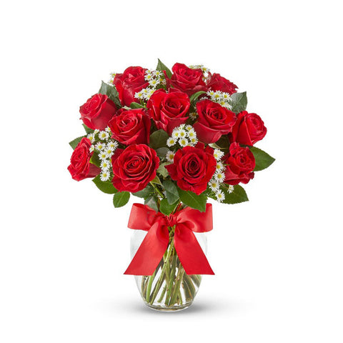 Luxury Red Roses - One Dozen